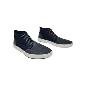 Timberland Chukka Sneakers 10.5 Men Davis Square Boot Navy Blue Gray Mixed Media